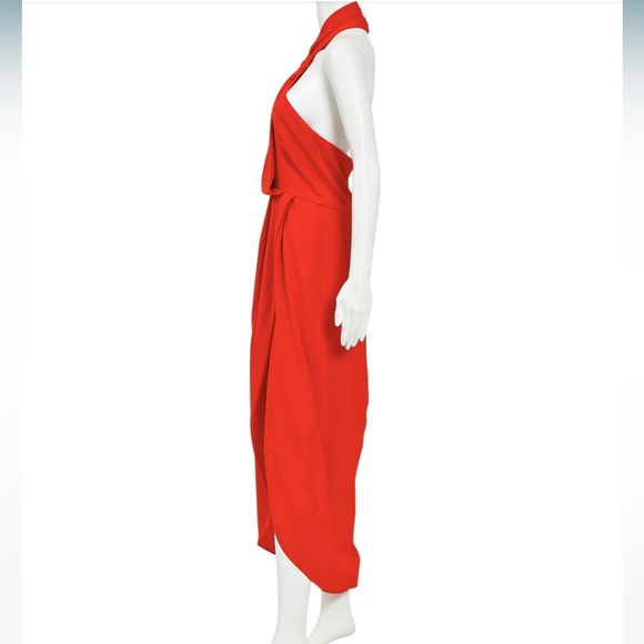 Shona Joy Knot Halter Dress Coral / Orange Size 4 - Like New! ( Revolve ) - Picture 4 of 5